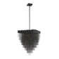 Eurofase Lighting Bloomfield 31" 18-Light Dimmable Integrated LED Metal Oval Black Chandelier With Black Metal Chain Waterfall Accent