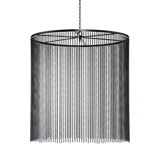 Eurofase Lighting Bloomington 38" Large Metal Round Bronze Bead Curtain With Trimmable Metal Beads