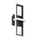 Eurofase Lighting Bordo 16" 1-Light Integrated LED White Acrylic Shade Matte Black Steel Aluminum Wall Sconce