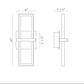 Eurofase Lighting Bordo 16" 1-Light Integrated LED White Acrylic Shade Matte Black Steel Aluminum Wall Sconce
