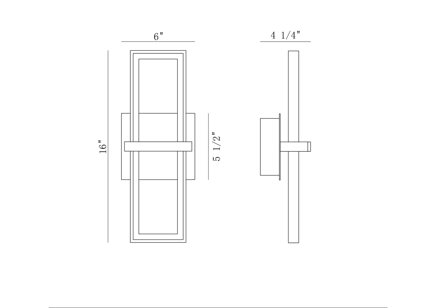 Eurofase Lighting Bordo 16" 1-Light Integrated LED White Acrylic Shade Matte Black Steel Aluminum Wall Sconce