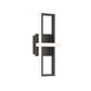 Eurofase Lighting Bordo 16" 1-Light Integrated LED White Acrylic Shade Matte Black Steel Aluminum Wall Sconce