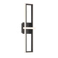 Eurofase Lighting Bordo 24" 1-Light Integrated LED White Acrylic Shade Matte Black Steel Aluminum Wall Sconce