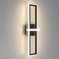 Eurofase Lighting Bordo 24" 1-Light Integrated LED White Acrylic Shade Matte Black Steel Aluminum Wall Sconce