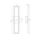 Eurofase Lighting Bordo 24" 1-Light Integrated LED White Acrylic Shade Matte Black Steel Aluminum Wall Sconce