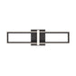 Eurofase Lighting Bordo 24" 1-Light Integrated LED White Acrylic Shade Matte Black Steel Aluminum Wall Sconce