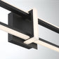 Eurofase Lighting Bordo 36" 1-Light Integrated LED White Acrylic Shade Matte Black Steel Aluminum Wall Sconce
