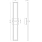 Eurofase Lighting Bordo 36" 1-Light Integrated LED White Acrylic Shade Matte Black Steel Aluminum Wall Sconce