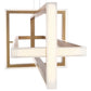 Eurofase Lighting Bordo 38" Dimmable Integrated LED Metal Linear Satin Gold Chandelier With White Acrylic Shade