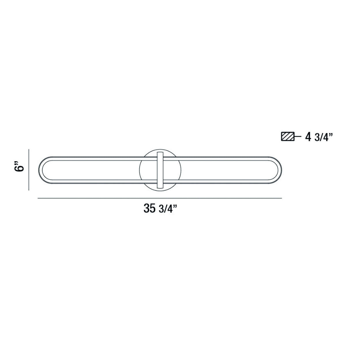 Eurofase Lighting Botton 36" Dimmable Integrated LED Metal Matte Black Wall Sconce With White Acrylic Shade