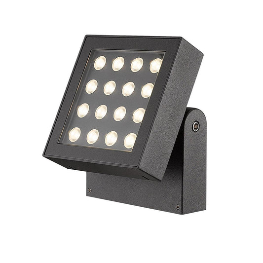 Eurofase Lighting Bravo 6" Dimmable Integrated LED Metal Graphite Gray Outdoor Wall Sconce With Frost Pc Shade