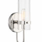 Eurofase Lighting Brook 11" Chrome Wall Sconce With Clear Glass Shade