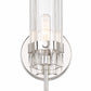 Eurofase Lighting Brook 11" Chrome Wall Sconce With Clear Glass Shade
