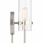 Eurofase Lighting Brook 11" Chrome Wall Sconce With Clear Glass Shade