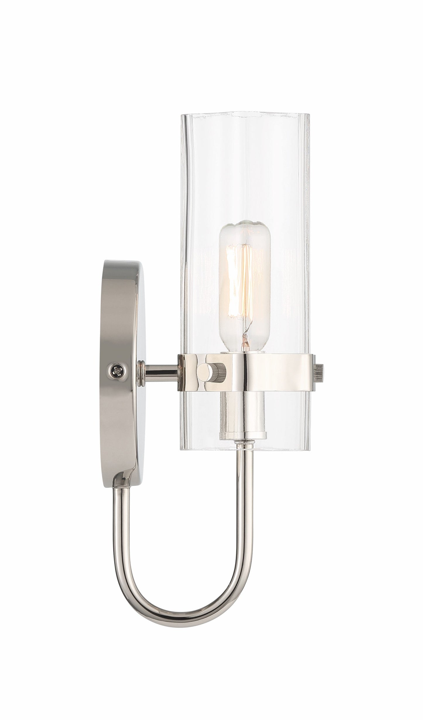 Eurofase Lighting Brook 11" Chrome Wall Sconce With Clear Glass Shade