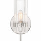 Eurofase Lighting Brook 11" Chrome Wall Sconce With Clear Glass Shade