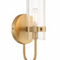 Eurofase Lighting Brook 11" Gold Wall Sconce With Clear Glass Shade