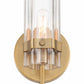 Eurofase Lighting Brook 11" Gold Wall Sconce With Clear Glass Shade