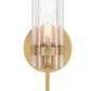 Eurofase Lighting Brook 11" Gold Wall Sconce With Clear Glass Shade