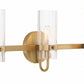 Eurofase Lighting Brook 22" 3-Light Gold Vanity Light With Clear Glass Shades