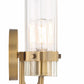 Eurofase Lighting Brook 22" 3-Light Gold Vanity Light With Clear Glass Shades