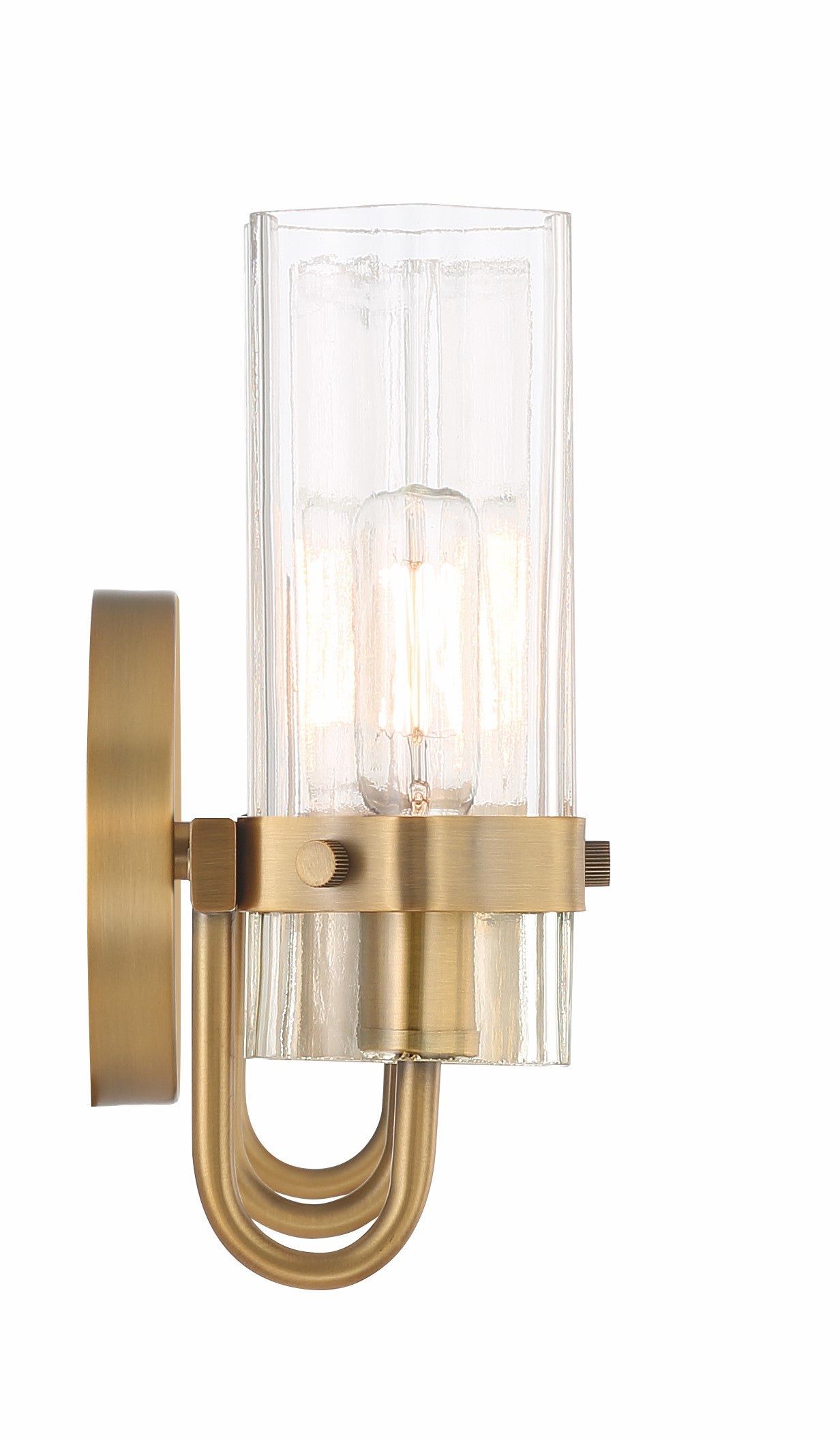 Eurofase Lighting Brook 22" 3-Light Gold Vanity Light With Clear Glass Shades