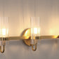 Eurofase Lighting Brook 22" 3-Light Gold Vanity Light With Clear Glass Shades