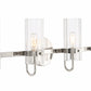 Eurofase Lighting Brook 31" 4-Light Chrome Vanity Light With Clear Glass Shades