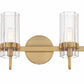 Eurofase Lighting Brook 31" 4-Light Gold Vanity Light With Clear Glass Shades