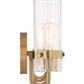 Eurofase Lighting Brook 31" 4-Light Gold Vanity Light With Clear Glass Shades