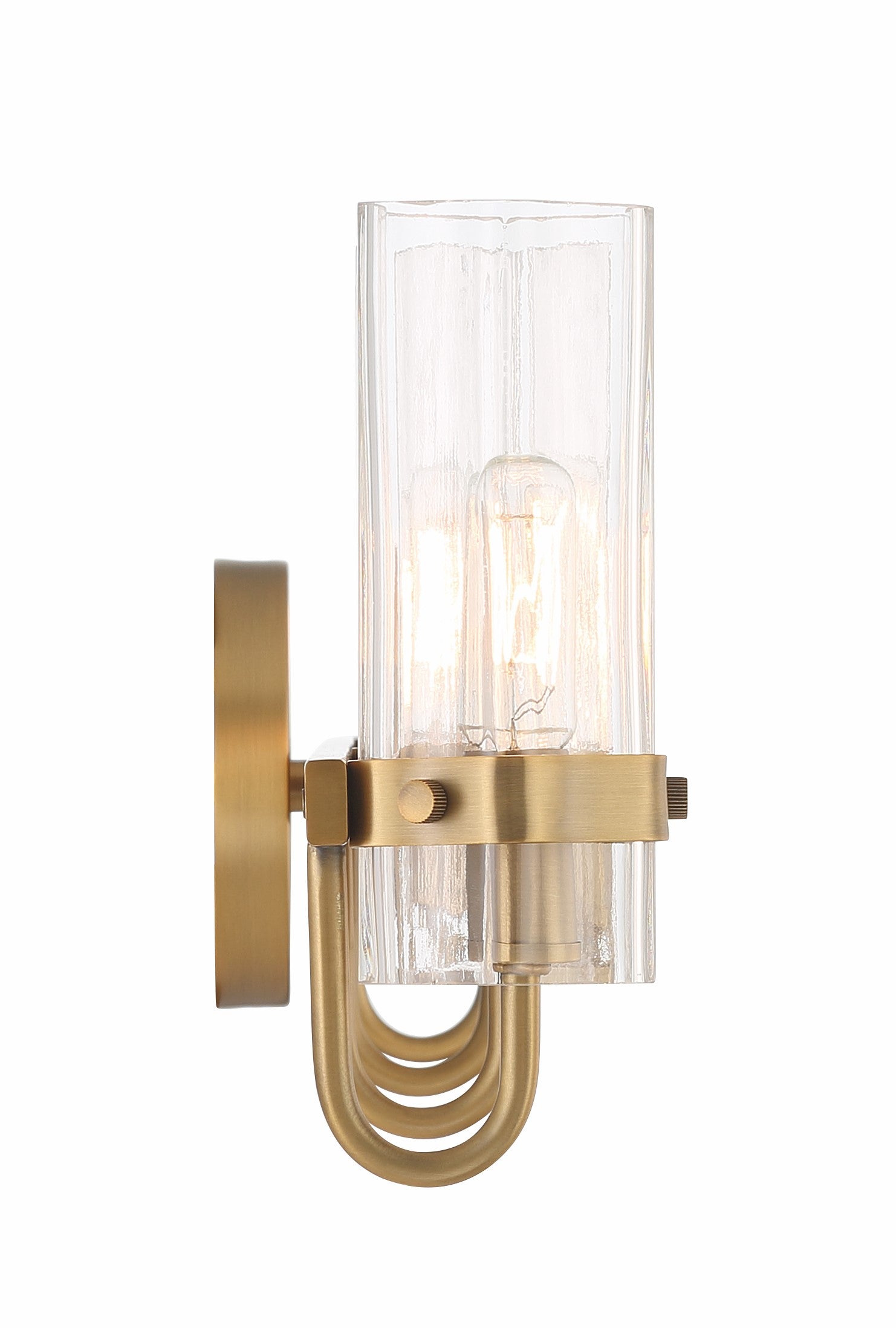 Eurofase Lighting Brook 31" 4-Light Gold Vanity Light With Clear Glass Shades