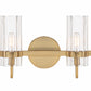 Eurofase Lighting Brook 31" 4-Light Gold Vanity Light With Clear Glass Shades