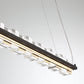 Eurofase Lighting Bruco 35" Dimmable Integrated LED Matte Black Chandelier With Clear Glass Shades