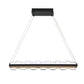 Eurofase Lighting Bruco 35" Dimmable Integrated LED Matte Black Chandelier With Clear Glass Shades
