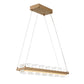 Eurofase Lighting Bruco 35" Dimmable Integrated LED Matte Gold Chandelier With Clear Glass Shades