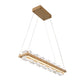 Eurofase Lighting Bruco 35" Dimmable Integrated LED Matte Gold Chandelier With Clear Glass Shades