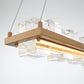 Eurofase Lighting Bruco 35" Dimmable Integrated LED Matte Gold Chandelier With Clear Glass Shades