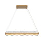 Eurofase Lighting Bruco 35" Dimmable Integrated LED Matte Gold Chandelier With Clear Glass Shades