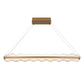 Eurofase Lighting Bruco 45" Dimmable Integrated LED Gold Chandelier With Clear Glass Shades