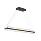 Eurofase Lighting Bruco 45" Dimmable Integrated LED Matte Black Chandelier With Clear Glass Shades