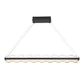 Eurofase Lighting Bruco 45" Dimmable Integrated LED Matte Black Chandelier With Clear Glass Shades