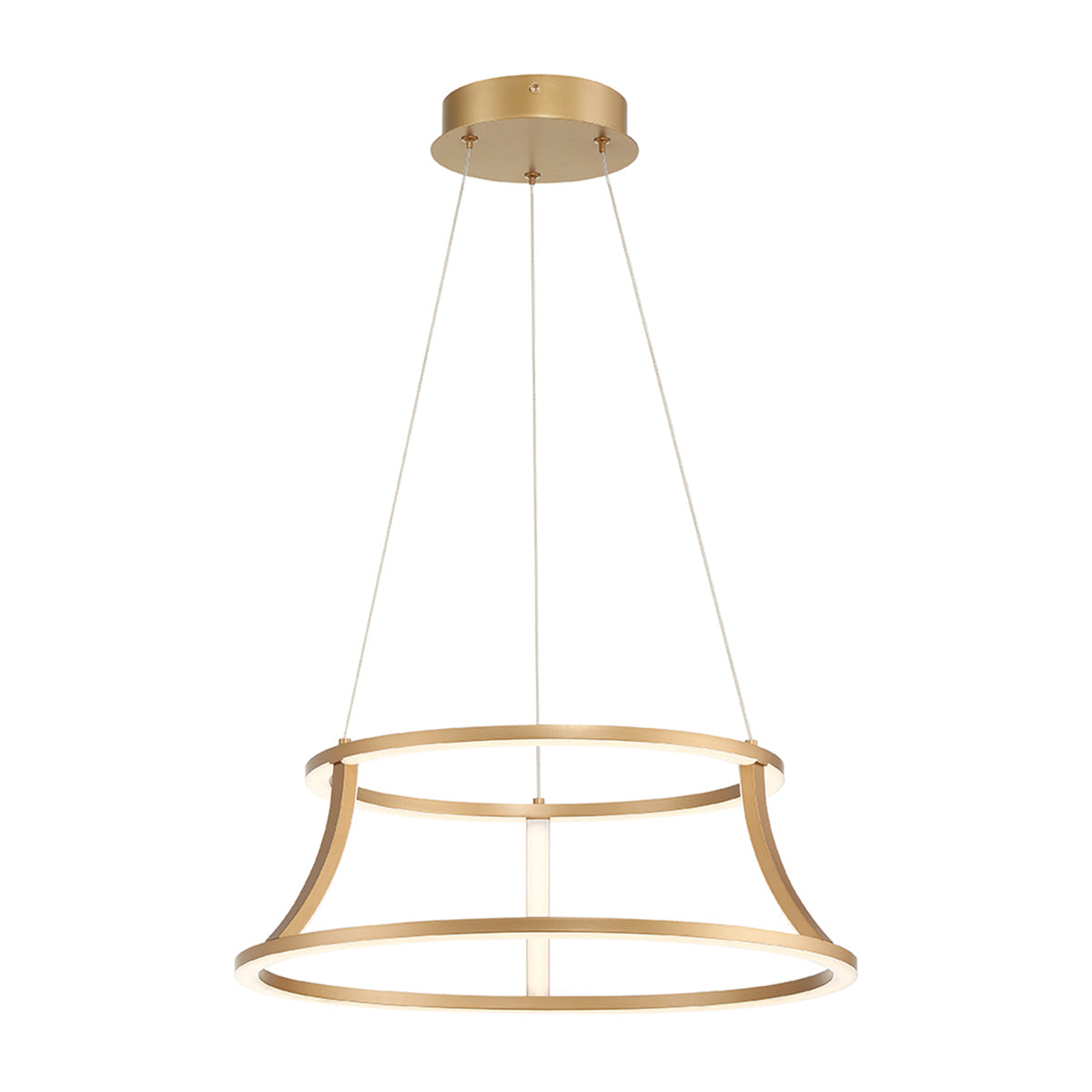 Eurofase Lighting Cadoux 20" Small Round Dimmable Integrated LED Coffee Gold Chandelier