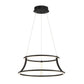 Eurofase Lighting Cadoux 20" Small Round Dimmable Integrated LED Matte Black Chandelier