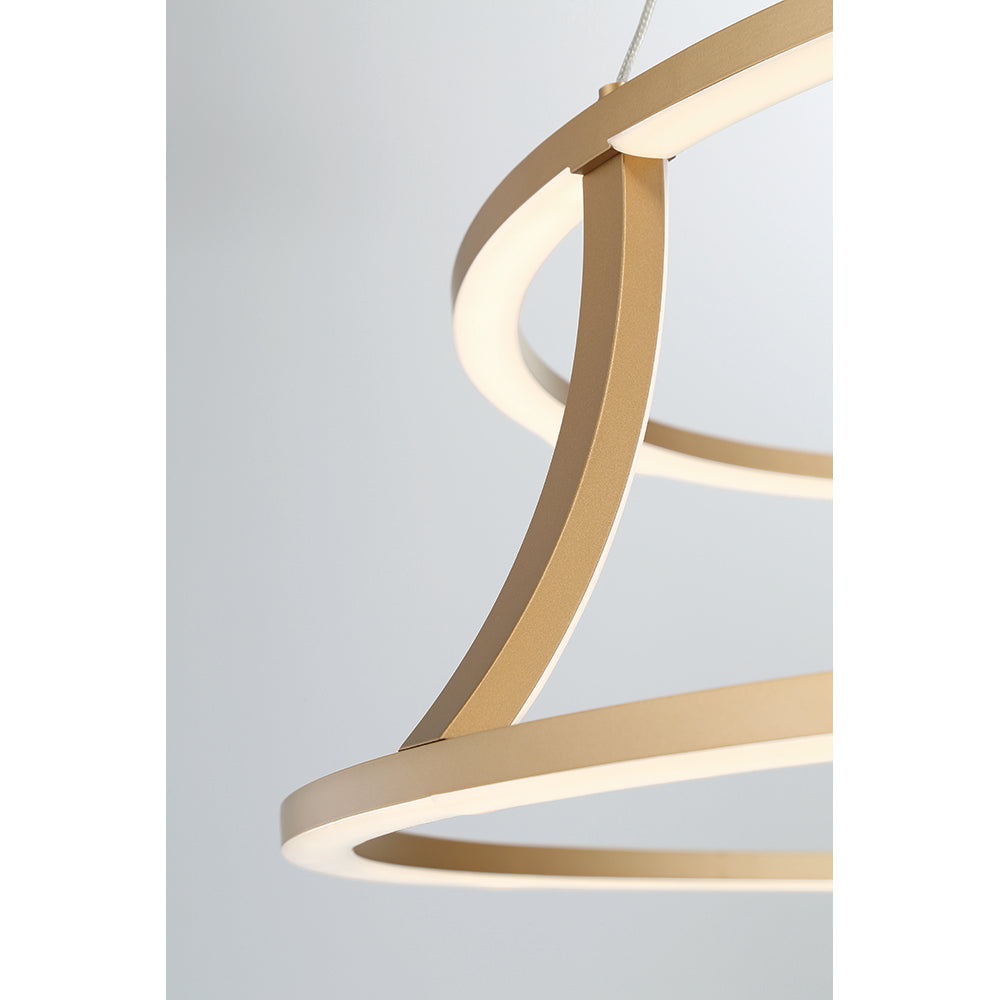 Eurofase Lighting Cadoux 30" Large Round Dimmable Integrated LED Coffee Gold Chandelier