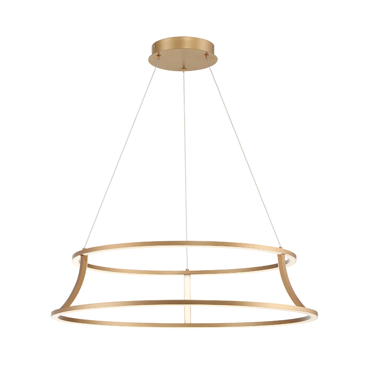 Eurofase Lighting Cadoux 30" Large Round Dimmable Integrated LED Coffee Gold Chandelier