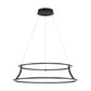 Eurofase Lighting Cadoux 30" Large Round Dimmable Integrated LED Matte Black Chandelier