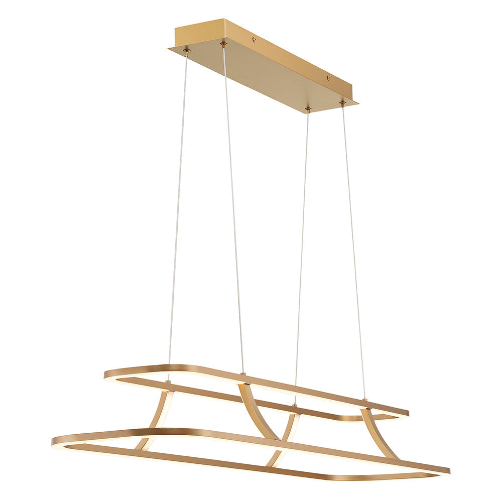 Eurofase Lighting Cadoux 44" Linear Dimmable Integrated LED Coffee Gold Chandelier