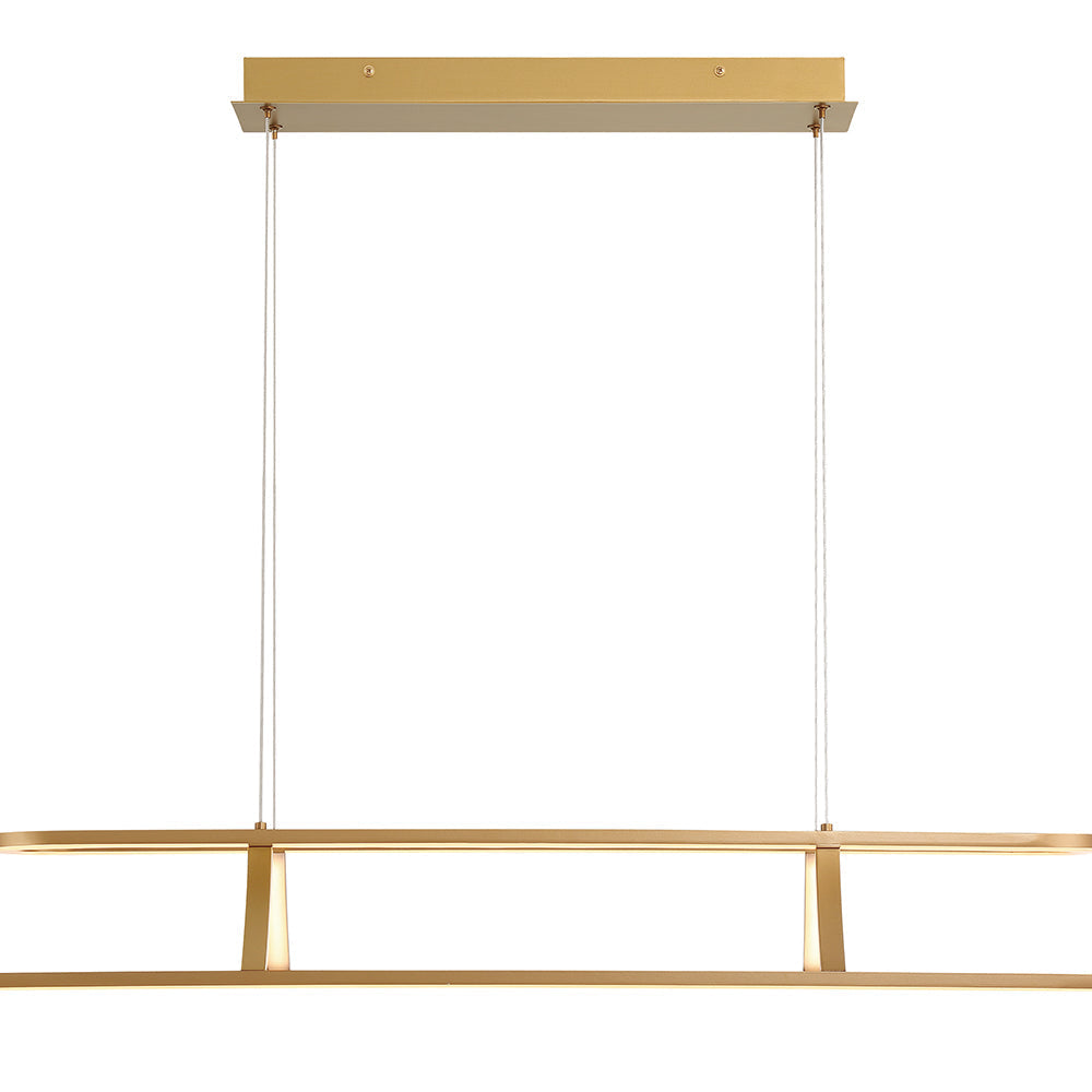 Eurofase Lighting Cadoux 44" Linear Dimmable Integrated LED Coffee Gold Chandelier