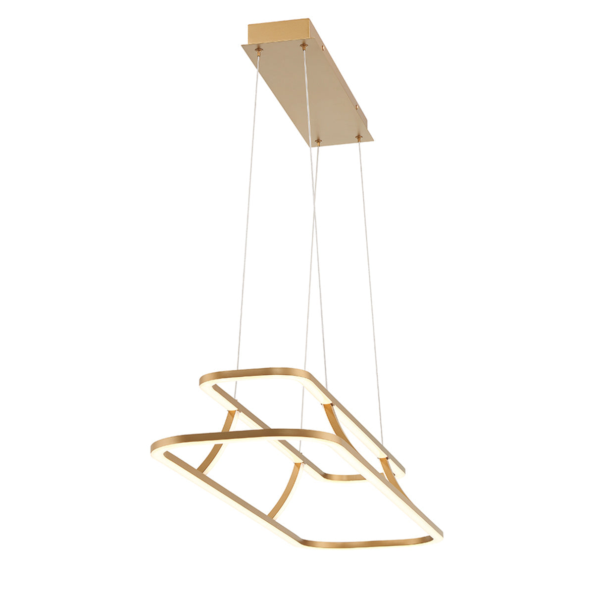 Eurofase Lighting Cadoux 44" Linear Dimmable Integrated LED Coffee Gold Chandelier