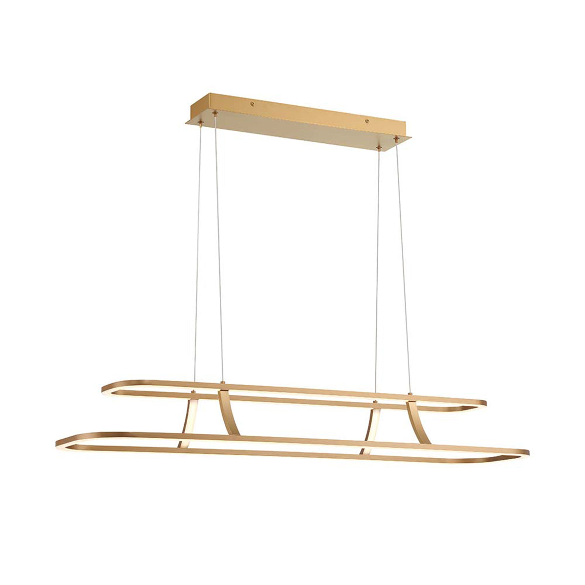 Eurofase Lighting Cadoux 44" Linear Dimmable Integrated LED Coffee Gold Chandelier